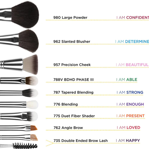 Bộ cọ bdellium tools 10 cây STUDIO I AM FIRST BRUSH SET WITH BRUSH HOLDER